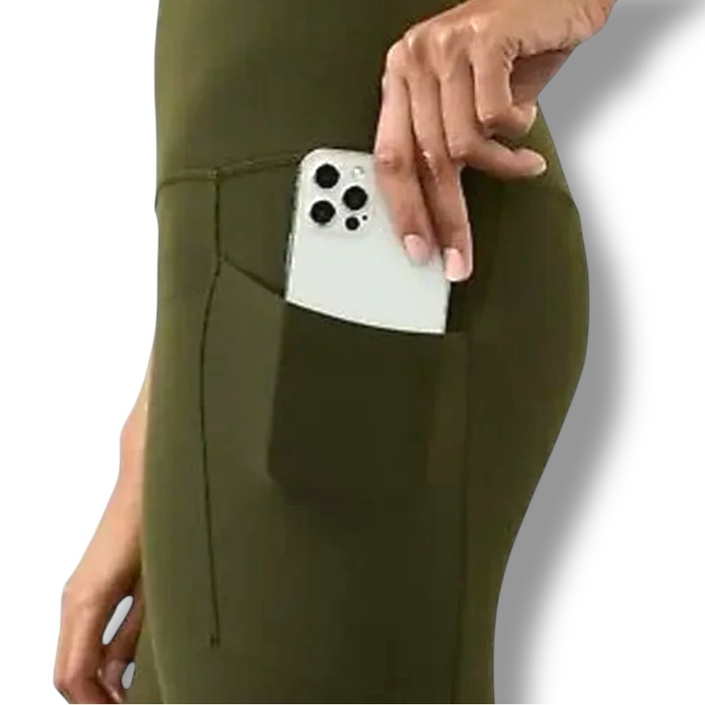 ATHLETA Salutation Stash High Rise 7/8 Legging -1X Aspen Olive - Picture 2 of 14